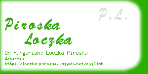 piroska loczka business card